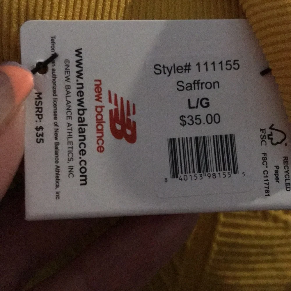 NEW BALANCE YELLOW SPORTS BRA LARGE - Picture 7 of 7
